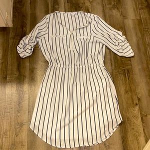Black and white stripped dress